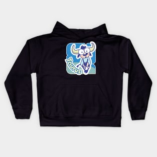 Taurus Colorful Zodiac Sign Cartoon April May Birthday Kids Hoodie